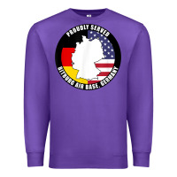 Purple proudly served bitburg air base germany military veteran t shirt Premium Sweatshirt - linhVisuals