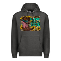 Charcoal Heather blame all on my roots Premium Hoodie - RacoonDesign