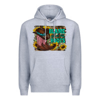 Heather Grey blame all on my roots Premium Hoodie - RacoonDesign