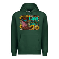 Sports Green blame all on my roots Premium Hoodie - RacoonDesign