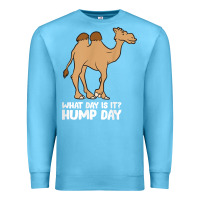 Ocean Blue what day is it hump day funny camels hump day t shirt Premium Sweatshirt - linhVisuals