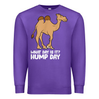 Purple what day is it hump day funny camels hump day t shirt Premium Sweatshirt - linhVisuals