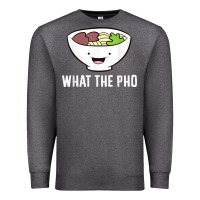 Charcoal Heather what the pho vietnamese pho t shirt Premium Sweatshirt - linhVisuals