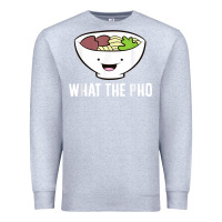 Heather Grey what the pho vietnamese pho t shirt Premium Sweatshirt - linhVisuals