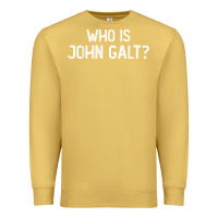 Antique Gold who is john galt libertarian and book quote t shirt Premium Sweatshirt - linhVisuals