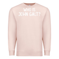 Pale Pink who is john galt libertarian and book quote t shirt Premium Sweatshirt - linhVisuals