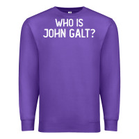 Purple who is john galt libertarian and book quote t shirt Premium Sweatshirt - linhVisuals
