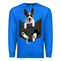 True Royal rat terrier dog in pocket, rattie puppy, ratting terrier t shirt Premium Sweatshirt - linhVisuals