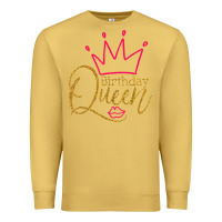 Antique Gold birthday queen shirt, womens birthday shirt, birthday t shirt Premium Sweatshirt - linhVisuals