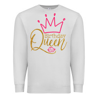 Dove Grey birthday queen shirt, womens birthday shirt, birthday t shirt Premium Sweatshirt - linhVisuals