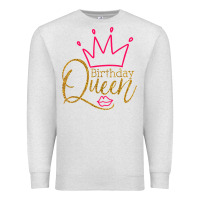 Oatmeal Heather birthday queen shirt, womens birthday shirt, birthday t shirt Premium Sweatshirt - linhVisuals