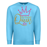 Ocean Blue birthday queen shirt, womens birthday shirt, birthday t shirt Premium Sweatshirt - linhVisuals