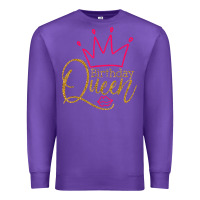 Purple birthday queen shirt, womens birthday shirt, birthday t shirt Premium Sweatshirt - linhVisuals