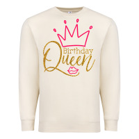 Sandshell birthday queen shirt, womens birthday shirt, birthday t shirt Premium Sweatshirt - linhVisuals
