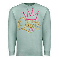 Seafoam birthday queen shirt, womens birthday shirt, birthday t shirt Premium Sweatshirt - linhVisuals