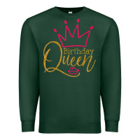 Sports Green birthday queen shirt, womens birthday shirt, birthday t shirt Premium Sweatshirt - linhVisuals