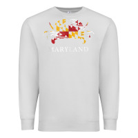 Dove Grey retro maryland crab state flag vintage travel tank top Premium Sweatshirt - linhVisuals