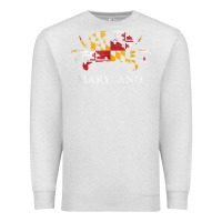Oatmeal Heather retro maryland crab state flag vintage travel tank top Premium Sweatshirt - linhVisuals