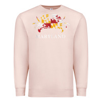 Pale Pink retro maryland crab state flag vintage travel tank top Premium Sweatshirt - linhVisuals