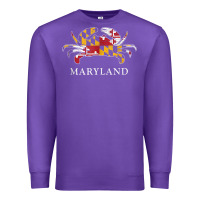 Purple retro maryland crab state flag vintage travel tank top Premium Sweatshirt - linhVisuals