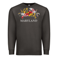 Smoke retro maryland crab state flag vintage travel tank top Premium Sweatshirt - linhVisuals