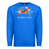 True Royal retro maryland crab state flag vintage travel tank top Premium Sweatshirt - linhVisuals