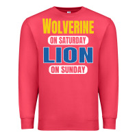 Cardinal wolverine on saturday lion on sunday fans detroit vintage pullover hoo Premium Sweatshirt - linhVisuals