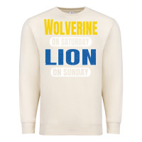 Sandshell wolverine on saturday lion on sunday fans detroit vintage pullover hoo Premium Sweatshirt - linhVisuals