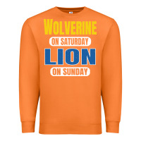 Carrot wolverine on saturday lion on sunday fans detroit vintage pullover hoo Premium Sweatshirt - linhVisuals