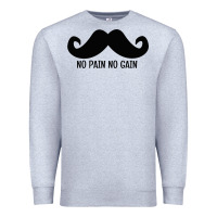 Heather Grey MUSTACHE Premium Sweatshirt - linhVisuals