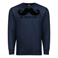 Navy MUSTACHE Premium Sweatshirt - linhVisuals