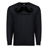 Black MUSTACHE Premium Sweatshirt - linhVisuals