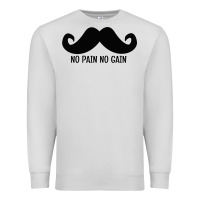 Dove Grey MUSTACHE Premium Sweatshirt - linhVisuals