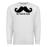 Oatmeal Heather MUSTACHE Premium Sweatshirt - linhVisuals