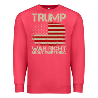 Cardinal vintage usa american flag trump was right about everything pullover ho Premium Sweatshirt - linhVisuals