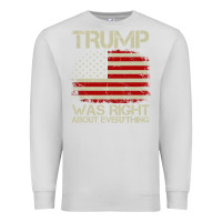Dove Grey vintage usa american flag trump was right about everything pullover ho Premium Sweatshirt - linhVisuals