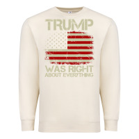 Sandshell vintage usa american flag trump was right about everything pullover ho Premium Sweatshirt - linhVisuals
