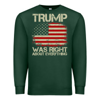 Sports Green vintage usa american flag trump was right about everything pullover ho Premium Sweatshirt - linhVisuals