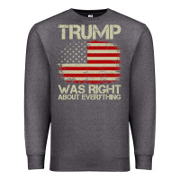 Charcoal Heather vintage usa american flag trump was right about everything pullover ho Premium Sweatshirt - linhVisuals
