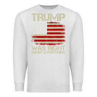 Oatmeal Heather vintage usa american flag trump was right about everything pullover ho Premium Sweatshirt - linhVisuals