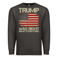 Smoke vintage usa american flag trump was right about everything pullover ho Premium Sweatshirt - linhVisuals