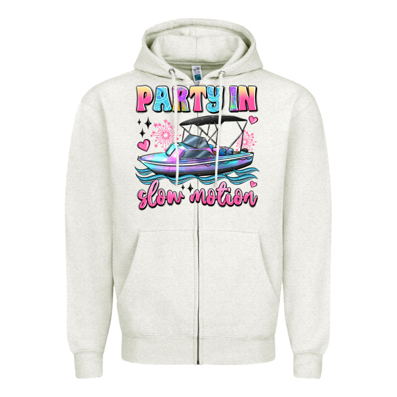 Party In Slow Motion Zipper Hoodie by JahusDesignShop | Teevron