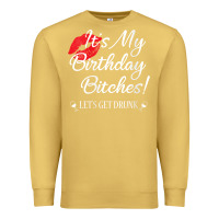 Antique Gold womens it's my birthday bitches! funny drunk party birthday girls v ne Premium Sweatshirt - linhVisuals