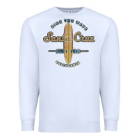 White santa cruz, ca vintage surfers tshirt Premium Sweatshirt - linhVisuals
