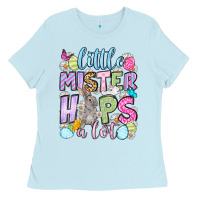 Baby Blue Easter Day Little mister hops a lot Ladies Tee - OliviaCreatesArt