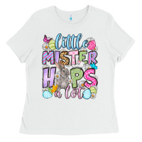 White Easter Day Little mister hops a lot Ladies Tee - OliviaCreatesArt