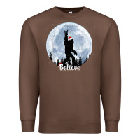 Chestnut santa bigfoot christmas rock funny sasquatch believe xmas t shirt Premium Sweatshirt - linhVisuals