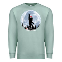 Seafoam santa bigfoot christmas rock funny sasquatch believe xmas t shirt Premium Sweatshirt - linhVisuals