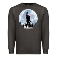 Smoke santa bigfoot christmas rock funny sasquatch believe xmas t shirt Premium Sweatshirt - linhVisuals