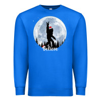 True Royal santa bigfoot christmas rock funny sasquatch believe xmas t shirt Premium Sweatshirt - linhVisuals
